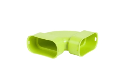 Toon details van Horizontale bocht 90 graden 130 x 60 mm Afbeeldingen van Horizontale bocht 90 graden 130 x 60 mm