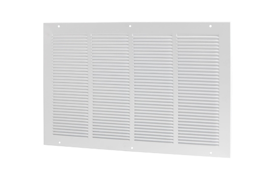 Afbeeldingen van Horizontaal wandretourrooster 305 x 152 mm (RAL 9003)
