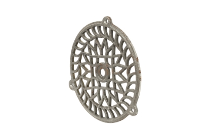 Toon details van Muurrooster gietijzer monumentaal D160 mm, (onbehandeld) Afbeeldingen van Muurrooster gietijzer monumentaal D160 mm, (onbehandeld)