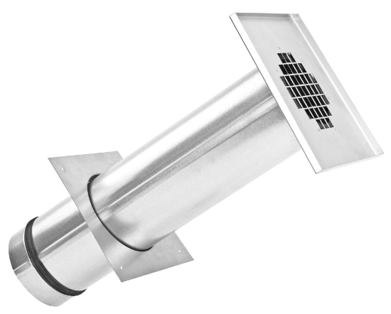 Picture of Ventilatiedakdoorvoer (toevoer, onder pannen) D160 geïsoleerd, L=495 mm, blank
